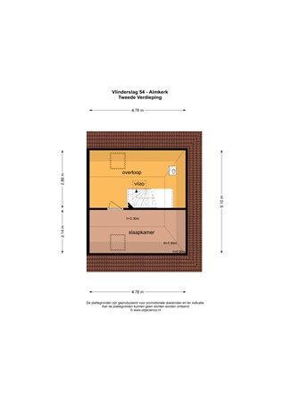 Floorplan - Vlinderslag 54, 4286 GK Almkerk