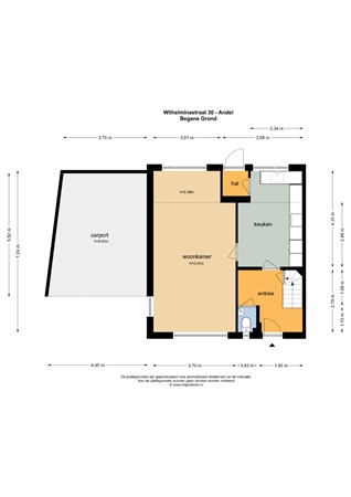Floorplan - Wilhelminastraat 30, 4281 LN Andel