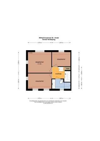 Floorplan - Wilhelminastraat 30, 4281 LN Andel