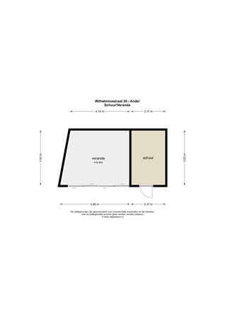 Floorplan - Wilhelminastraat 30, 4281 LN Andel