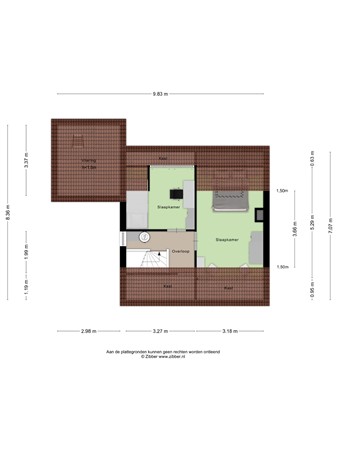 Floorplan - Provincialeweg Noord 13B, 4286 EA Almkerk
