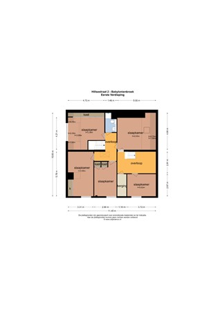 Floorplan - Hillsestraat 2, 4269 VG Babyloniënbroek
