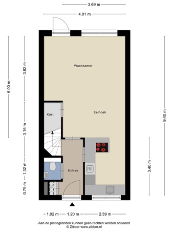Floorplan - Kroonsappel 8, 4281 JJ Andel