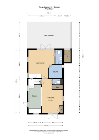 Floorplan - Reygerboslaan 32, 4283 HB Giessen