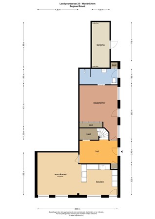 Floorplan - Landpoortstraat 25, 4285 AR Woudrichem