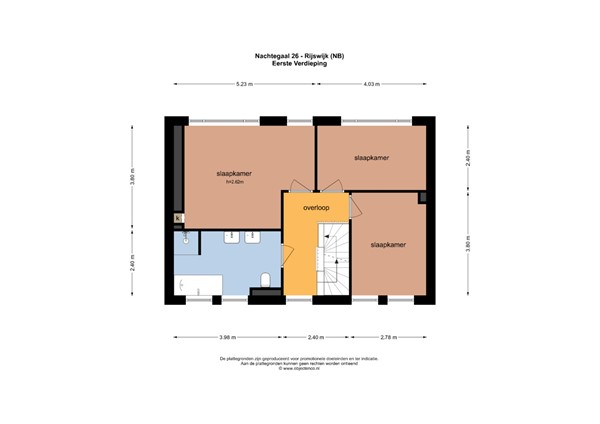 Floorplan - Nachtegaal 26, 4284 XD Rijswijk (Nb)