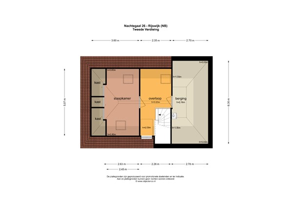 Floorplan - Nachtegaal 26, 4284 XD Rijswijk (Nb)