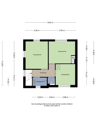 Floorplan - Langstraat 1, 4288 JK Uitwijk