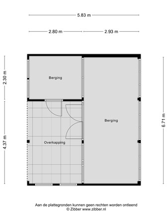 Floorplan - Langstraat 1, 4288 JK Uitwijk