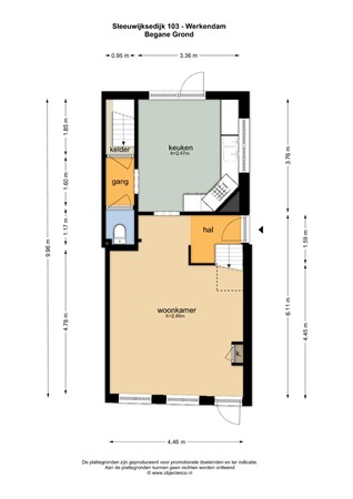 Floorplan - Sleeuwijksedijk 103, 4251 XE Werkendam
