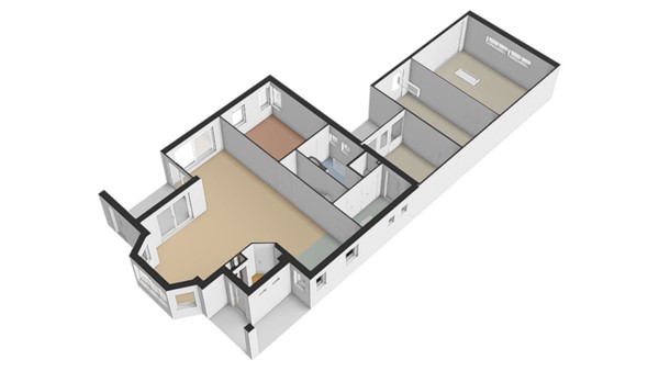 Floorplan - Heulstraat 1A, 4288 JS Uitwijk