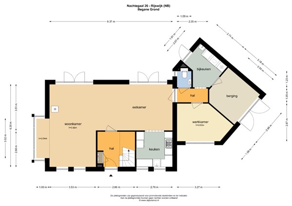 Floorplan - Nachtegaal 26, 4284 XD Rijswijk (Nb)