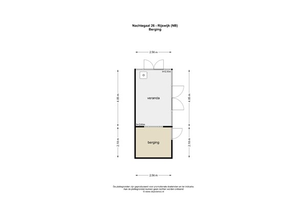 Floorplan - Nachtegaal 26, 4284 XD Rijswijk (Nb)