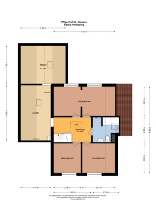 Floorplan - Wilgenhof 34, 4283 JB Giessen
