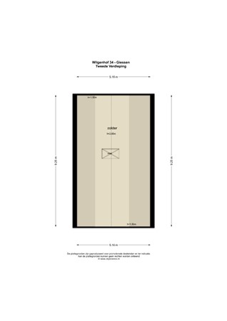 Floorplan - Wilgenhof 34, 4283 JB Giessen