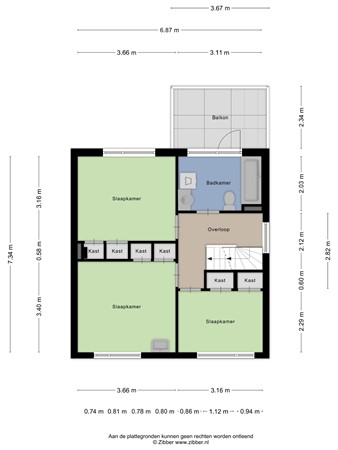 Floorplan - Eisenhowerstraat 11, 5121 AV Rijen
