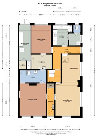 Floorplan - Mr S. Naaijenstraat 28, 4281 NL Andel