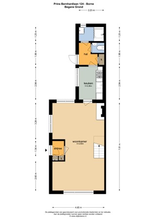 Floorplan - Prins Bernhardlaan 124, 7622 BL Borne