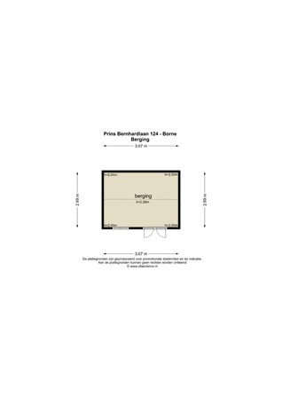 Floorplan - Prins Bernhardlaan 124, 7622 BL Borne