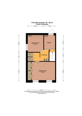 Floorplan - Prins Bernhardlaan 124, 7622 BL Borne