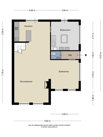 Floorplan - Deldensestraat 1a, 7471 KT Goor