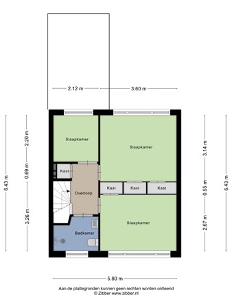 Floorplan - Haarstraat 21, 7451 CX Holten