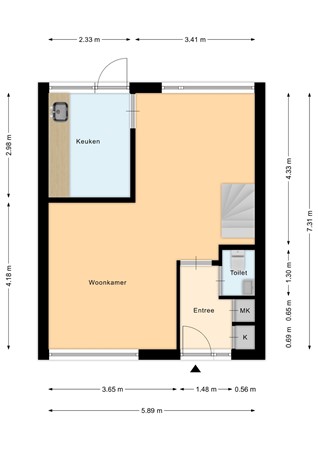 Floorplan - Loosboersstraat 50, 7475 BR Markelo