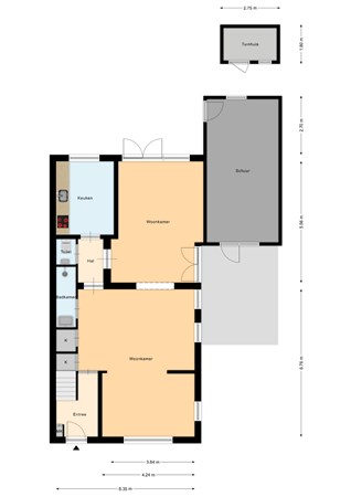 Floorplan - Oude Postweg 8, 7495 SC Ambt Delden