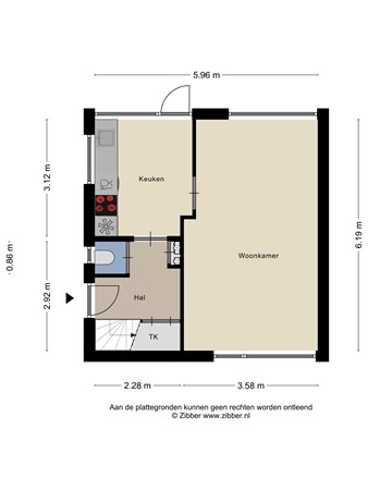 Floorplan - Nachtegaalstraat 1, 7471 EE Goor