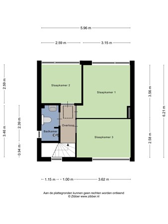 Floorplan - Nachtegaalstraat 1, 7471 EE Goor