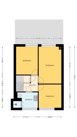Floorplan - P.C. Hooftstraat 23, 7471 XL Goor