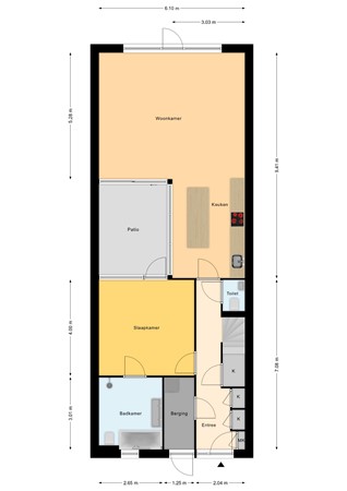 Floorplan - Zonnebloemstraat 10, 7471 AS Goor