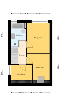 Floorplan - Nijmansbos 61, 7543 GK Enschede