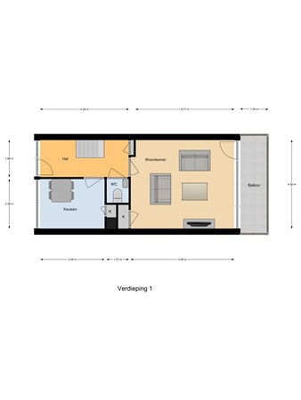 Floorplan - F. Zernikestraat 45, 7553 EA Hengelo Ov