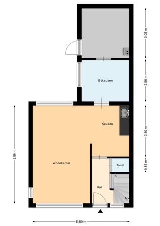 Floorplan - Prinses Irenestraat 22, 7475 BW Markelo
