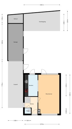 Floorplan - Rozenstraat 16, 7471 JN Goor