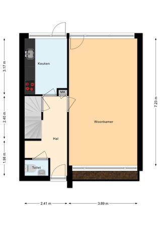 Floorplan - Dillenburg 166, 7242 BG Lochem