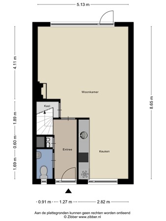 Plattegrond - Duunmede 19, 4337 BC Middelburg - 438845_2D_Begane_Grond_Duunmede_19_Middelburg_01.jpg