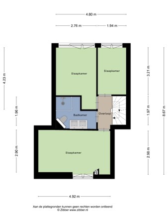 Plattegrond - Johnsonlaan 3, 4463 GW Goes - 476586_2D_Eerste_Verdieping_Johnsonlaan_3_Goes_02.jpg