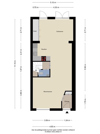 Plattegrond - Leeuwerikenstraat 10, 4461 RD Goes - 477122_2D_Begane_Grond_Leeuwerikenstraat_10_Goes_01.jpg