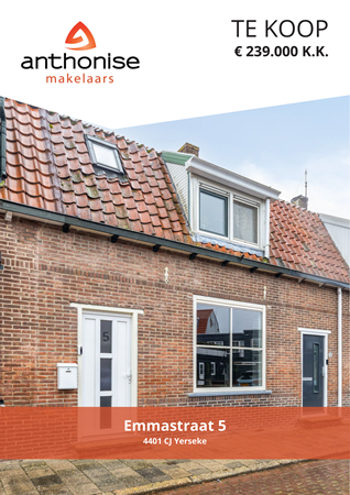 Brochure - Emmastraat 5, 4401 CJ YERSEKE (1) - Emmastraat 5, 4401 CJ Yerseke