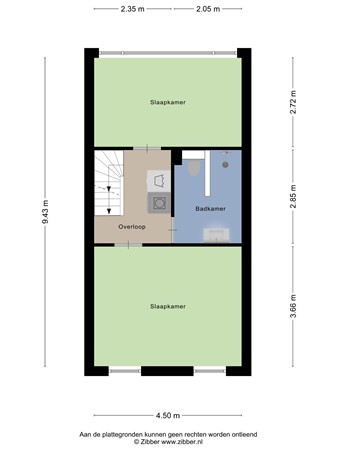 Plattegrond - Bechlaan 9, 4463 BW Goes - 187757776_1667154_bechl_eerste_verdiepi_first_design_20260715_6553bd.jpg