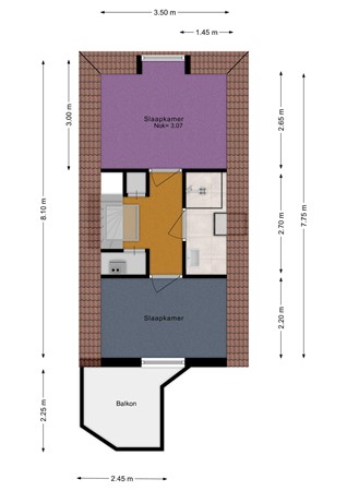 Floor plan - Vendelstraat 3, 2316 XM Leiden 