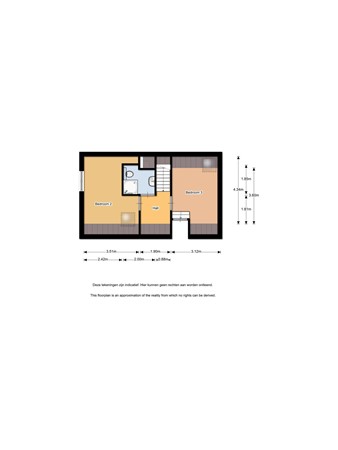 Floor plan - Pieterskerk-Choorsteeg 15E, 2311 TR Leiden 