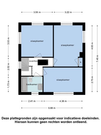 Floorplan - Zandstraat 47A, 6065 AE Montfort