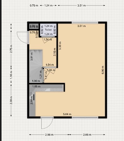 Floorplan - Bolderstraat 32, 6051 LM Maasbracht