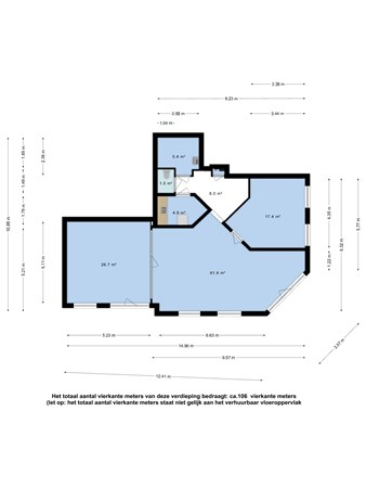 Floorplan - Grootestraat 33, 6063 AK Vlodrop