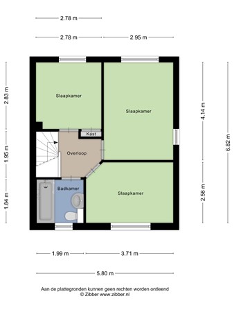 Floorplan - Wilhelminalaan 31, 6051 BH Maasbracht