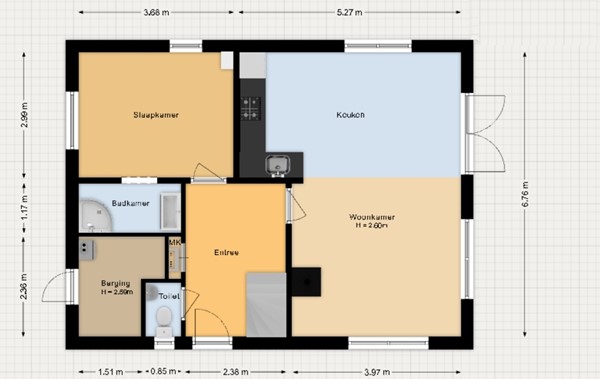 Floorplan - Cauberg 29-163, 6301 BT Valkenburg