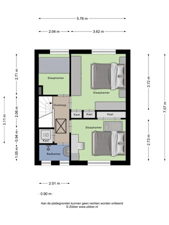Floorplan - Mgr. Hanssenlaan 36, 6433 BN Hoensbroek